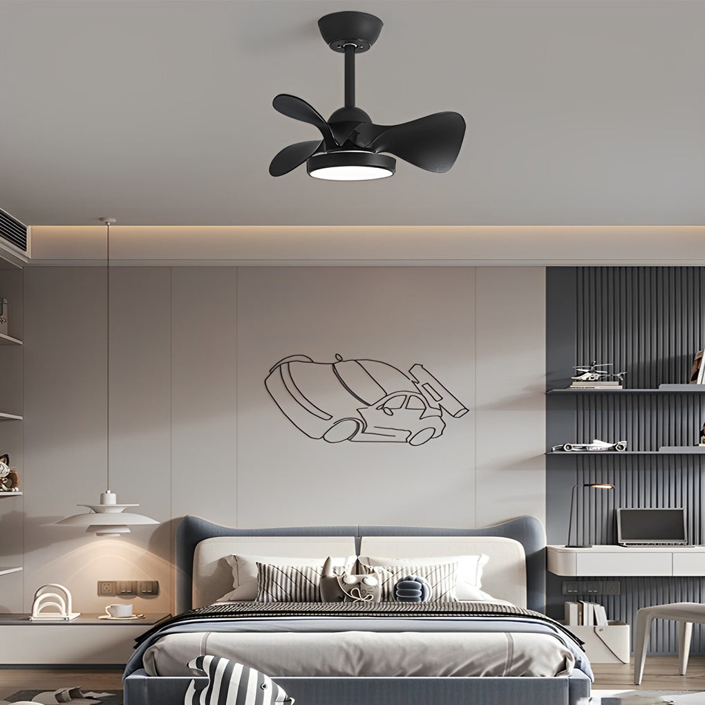 3 Blades Silent LED Dimmable Ceiling Fan Light with Remote Inverter Nordic Taavita