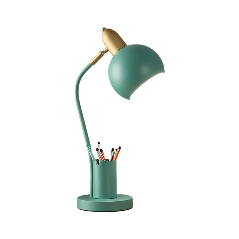 Taavita Metal Domed Nightstand Lamp 1-Head White/Pink/Yellow Table Reading Light with Tubular Penrack Design