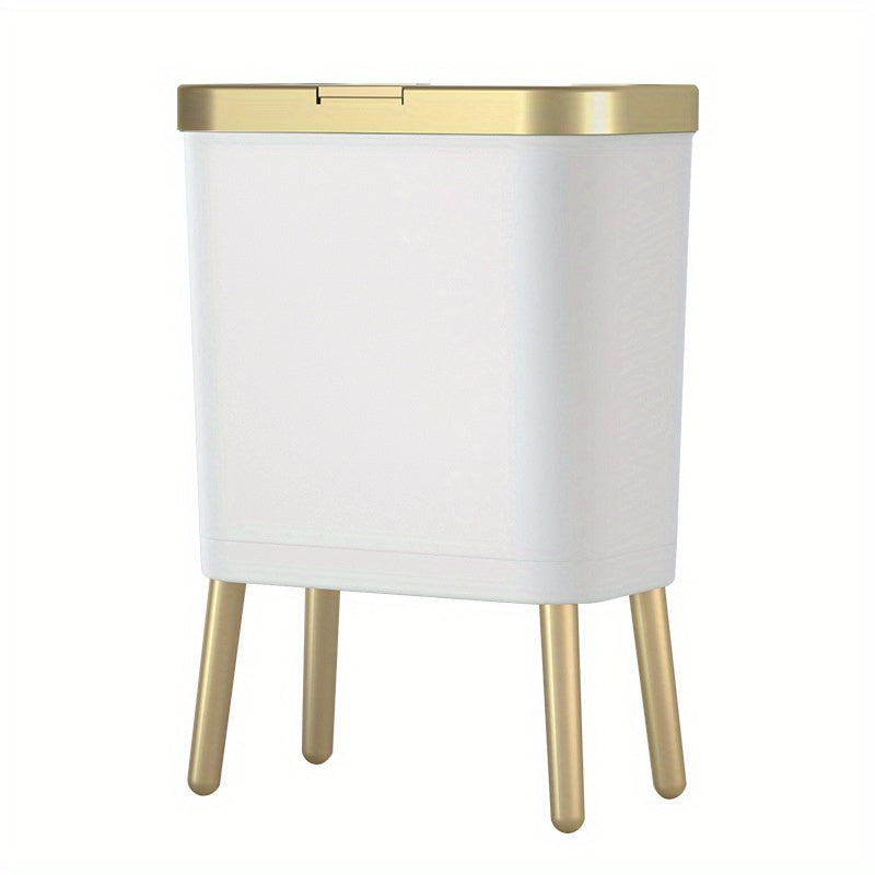 15L Sleek Waste Bin with Odor Control Lid for Any Room