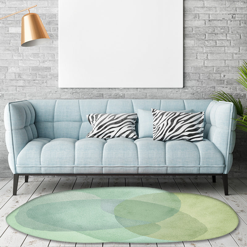 Taavita Irregular Area Rug with Novelty Colorblock Pattern - Polyester Machine Washable Carpet for Bedroom