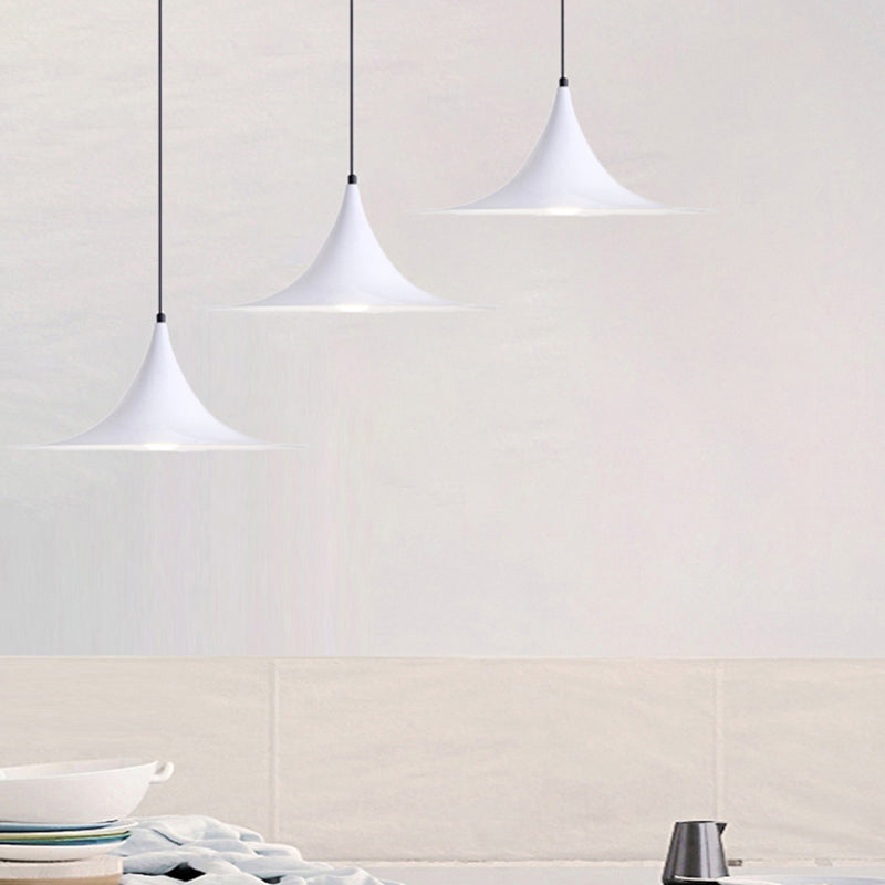 16"/19" W Taavita Simplicity Metal 1 Bright Black/Gray/White Hanging Light - Modern Design with Multiple Color Options