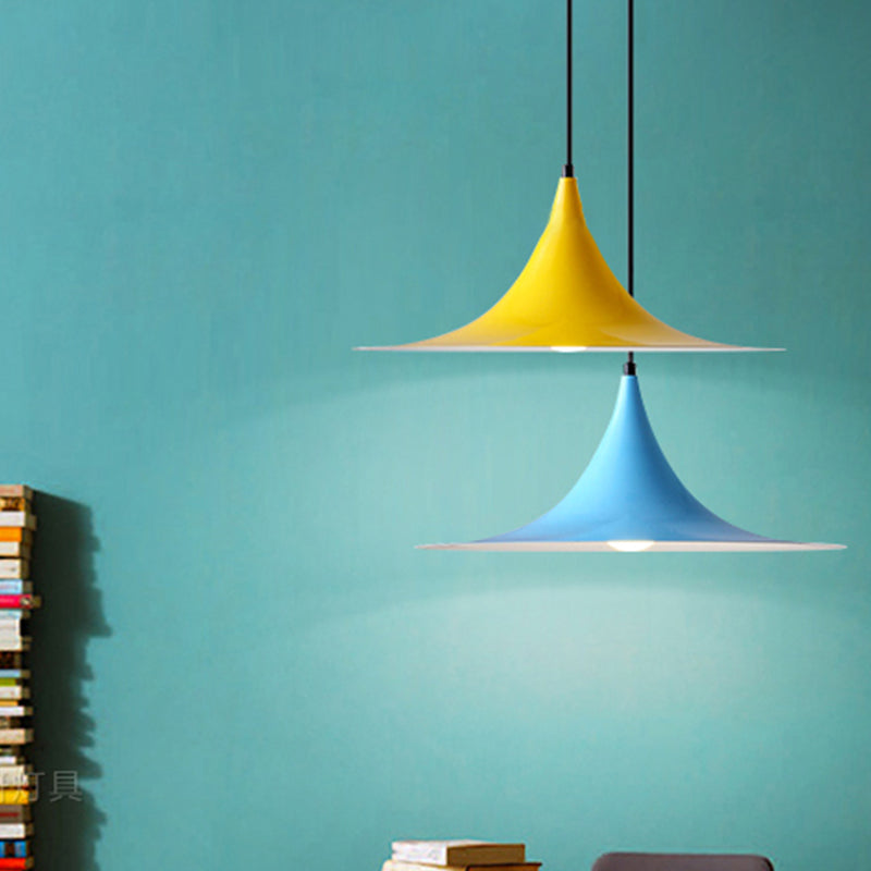 16"/19" W Taavita Simplicity Metal 1 Bright Black/Gray/White Hanging Light - Modern Design with Multiple Color Options