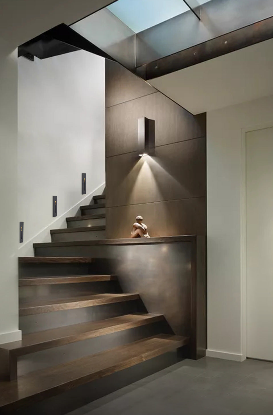 Light Cove Waterproof Recessed Wall Light LED 3W Warm White Sensor & Standard Black White Light Grey Aluminum IP65 Outdoor Indoor Pathway