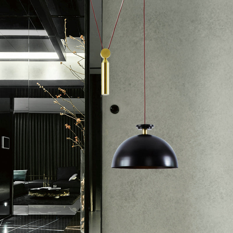 Height Adjustable Pendant Lamp with Pulley One Light Modern Hanging Light for Kitchen Hallway Clearhalo 'Ceiling Lights' 'Modern Pendants' 'Modern' 'Pendant Lights' 'Pendants' Lighting' 184507