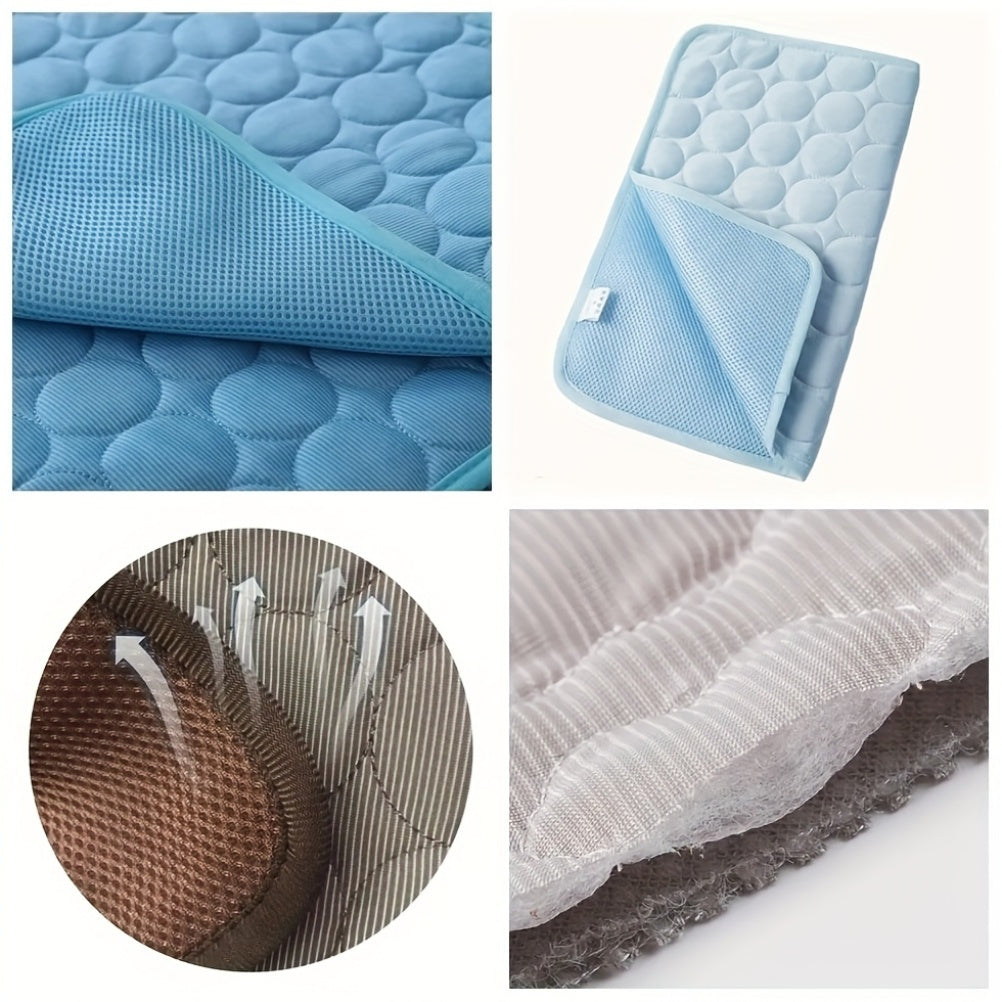 Cooling Mat for Dogs And Cats: Breathable, Washable Pet Bed with Polyester Fiber Filling, Ideal for Summer, Car Seat And Small House Covers, Dog Cooling Mat