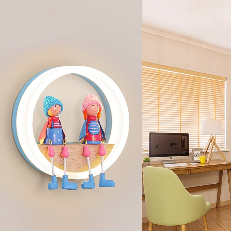 Taavita Big O Wall Light with Two Acrylic Lamps for Children's Bedroom Restaurant