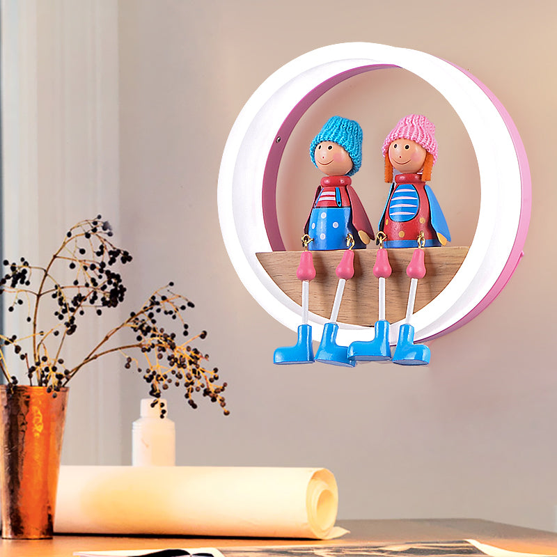 Taavita Big O Wall Light with Two Acrylic Lamps for Children's Bedroom Restaurant