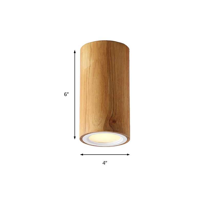 Taavita Down Light Asian Style Flush Mount Light in Beige for Dining Room