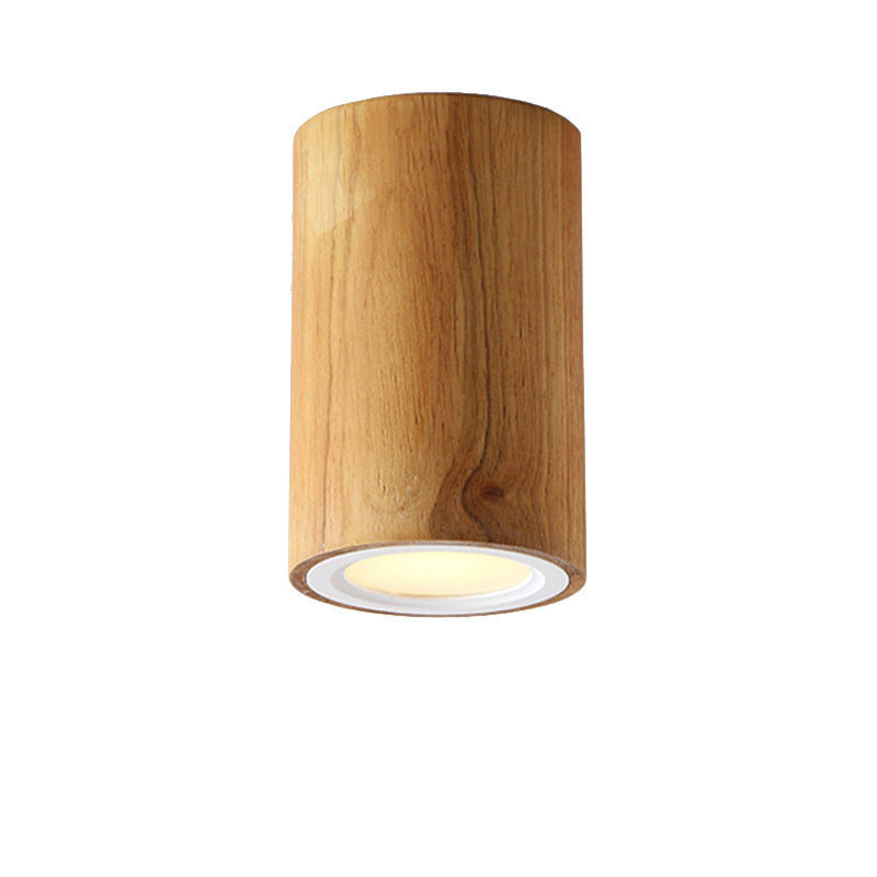 Taavita Down Light Asian Style Flush Mount Light in Beige for Dining Room