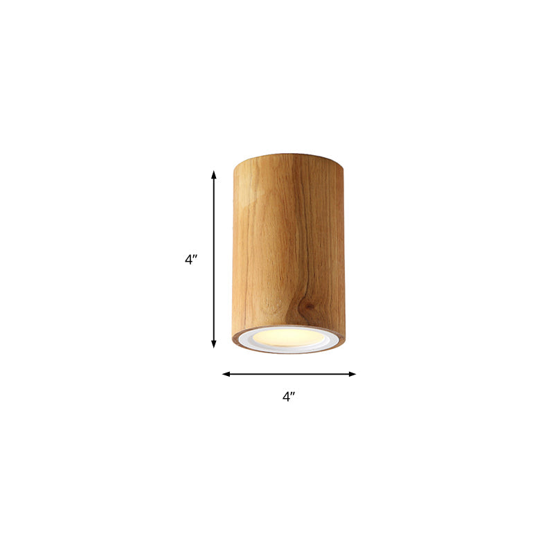 Taavita Down Light Asian Style Flush Mount Light in Beige for Dining Room