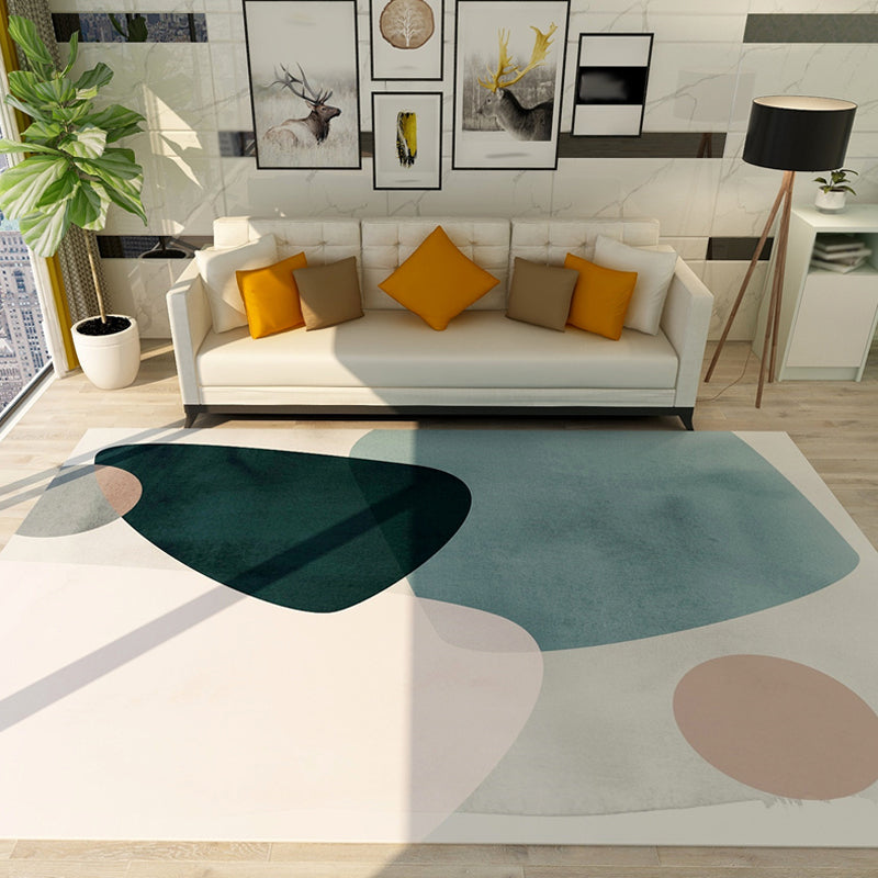Novelty Colorblock Indoor Rug Colorful Synthetics Area Carpet Anti-Slip Pet Friendly Rug for Living Room Pink Clearhalo 'Area Rug' 'Rug' 1898883