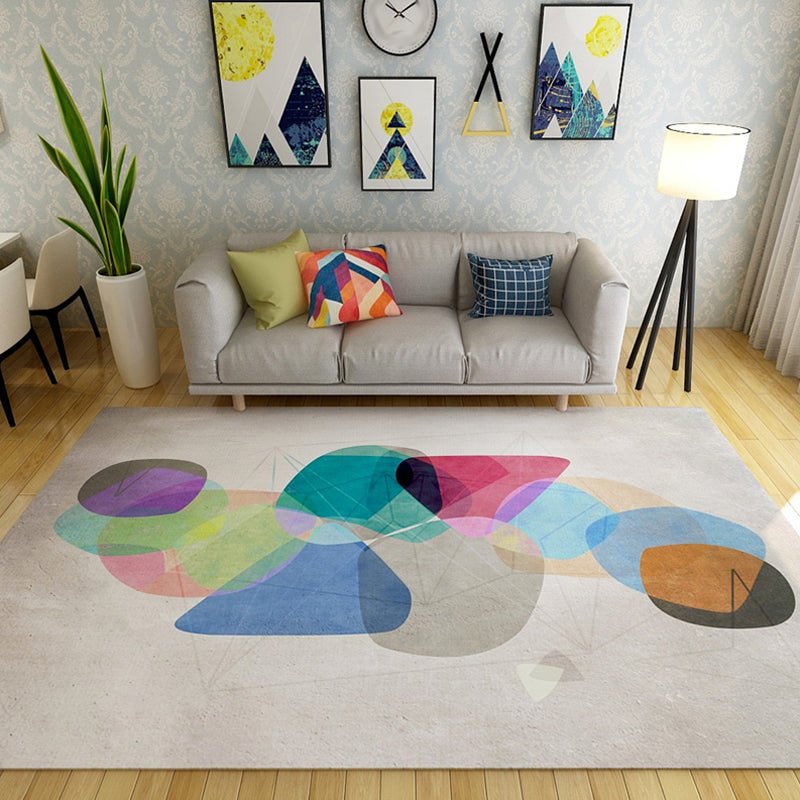 Novelty Colorblock Indoor Rug Colorful Synthetics Area Carpet Anti-Slip Pet Friendly Rug for Living Room Clearhalo 'Area Rug' 'Rug' 1898882
