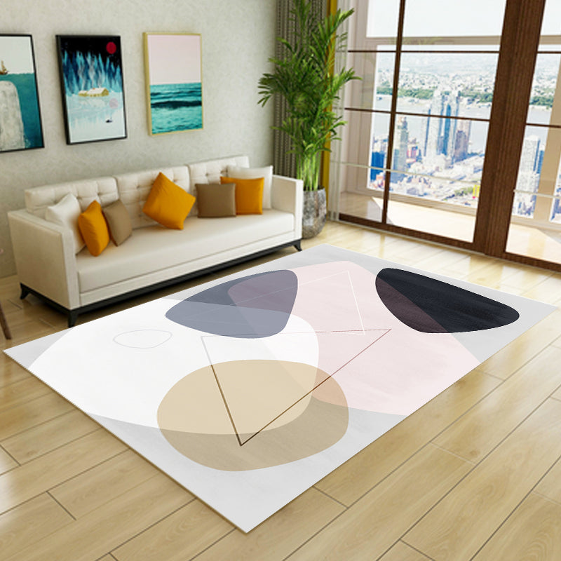 Taavita Colorblock Novelty Indoor Rug - Colorful Synthetics Anti-Slip Pet Friendly Area Carpet for Living Room