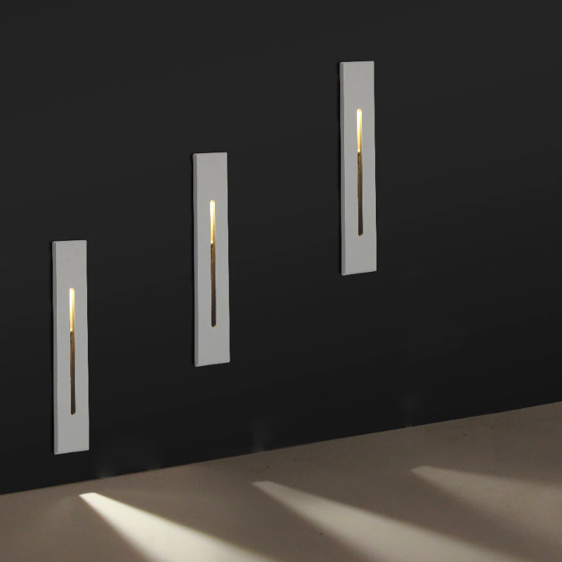 Light Cove Waterproof Recessed Wall Light LED 3W Warm White Sensor & Standard Black White Light Grey Aluminum IP65 Outdoor Indoor Pathway