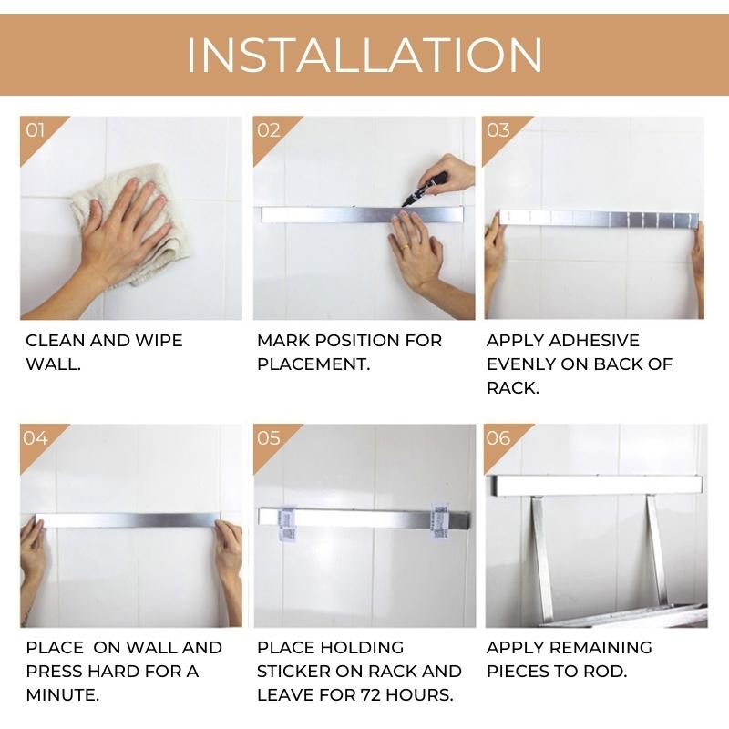 Taavita Wall-Mounted Kitchen Utensil Storage Racks - 8 Unique Racks for Organizing Utensils and More