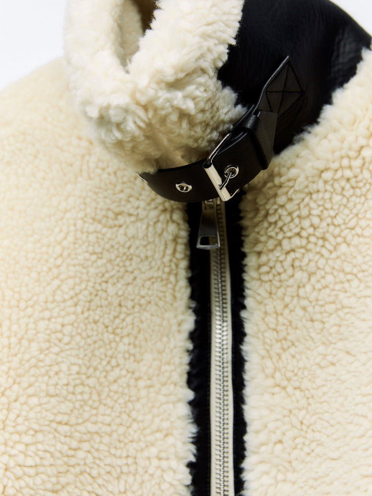 Women’s Teddy Jacket | Front Metal Zipper & Neck Tab | Long Sleeves & Discreet Pockets | Comfortable Lining