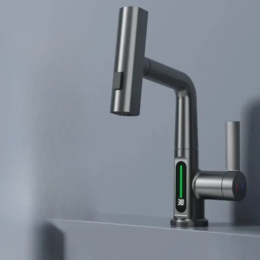 Smart Kitchen Faucet with Digital Temperature Readout