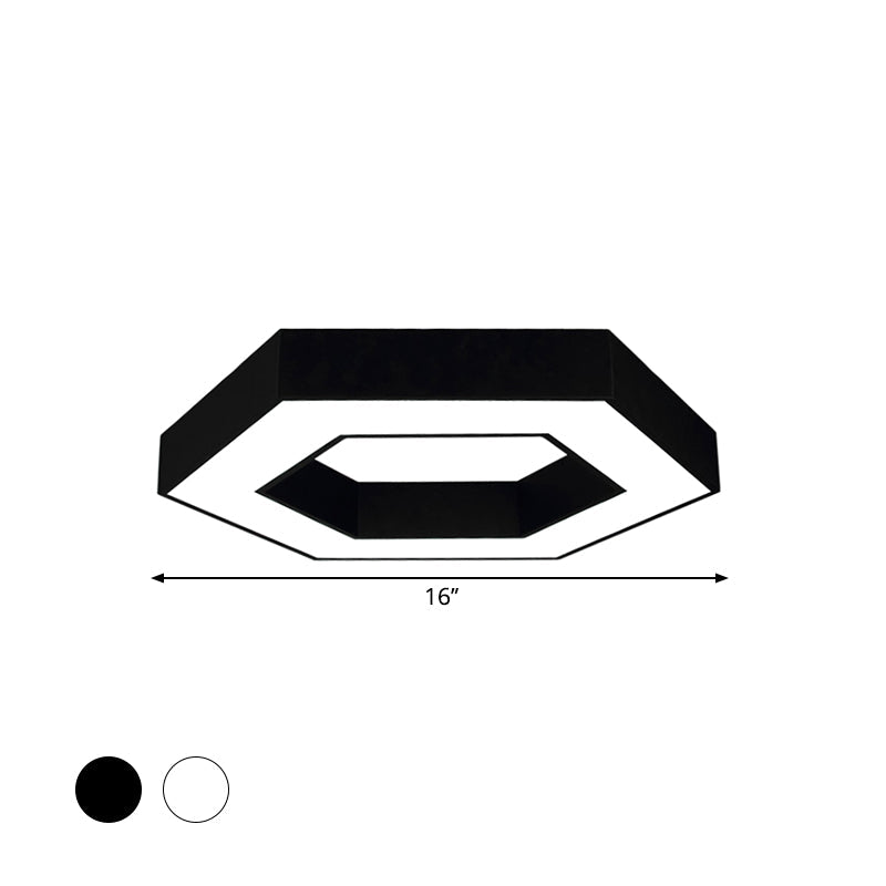 Taavita LED Flush Ceiling Light Modern Acrylic Living Room Flushmount in Black/White, 16"/19.5"/31.5" W