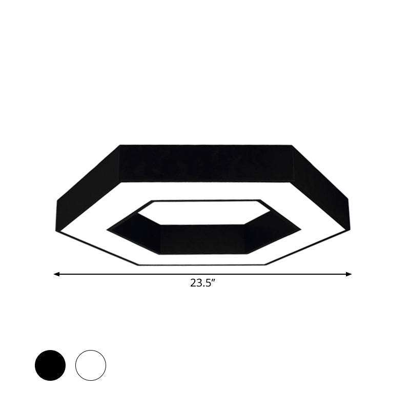 Taavita LED Flush Ceiling Light Modern Acrylic Living Room Flushmount in Black/White, 16"/19.5"/31.5" W