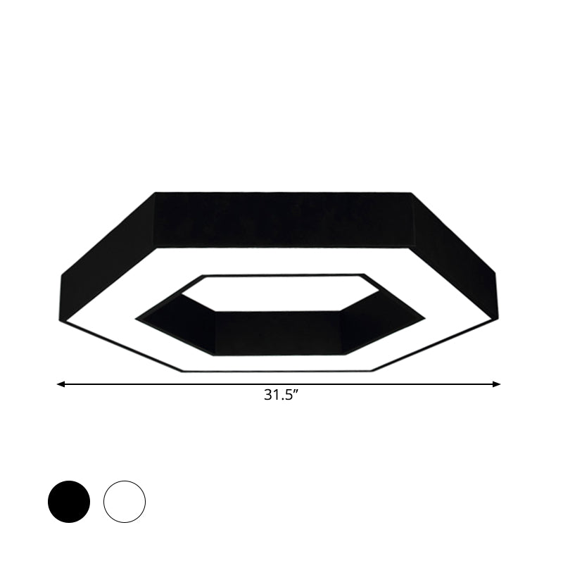 Taavita LED Flush Ceiling Light Modern Acrylic Living Room Flushmount in Black/White, 16"/19.5"/31.5" W