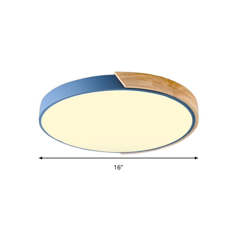 Taavita Circle Flushmount Ceiling Light Acrylic LED Ceiling Lamp for Kindergarten