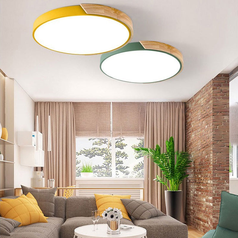 Taavita Circle Flushmount Ceiling Light Acrylic LED Ceiling Lamp for Kindergarten