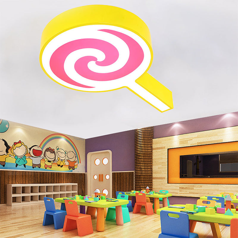 Lollipop Kindergarten Flush Mount Ceiling Light Acrylic Cartoon Ceiling Fixture Clearhalo 'Ceiling Lights' 'Close To Ceiling Lights' 'Close to ceiling' 'Flush mount' Lighting' 196521