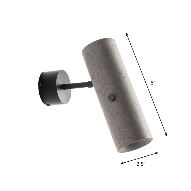 Minimalist LED Wall Lamp in Gray with Swivel Joint – Taavita Wall Light made of Cement