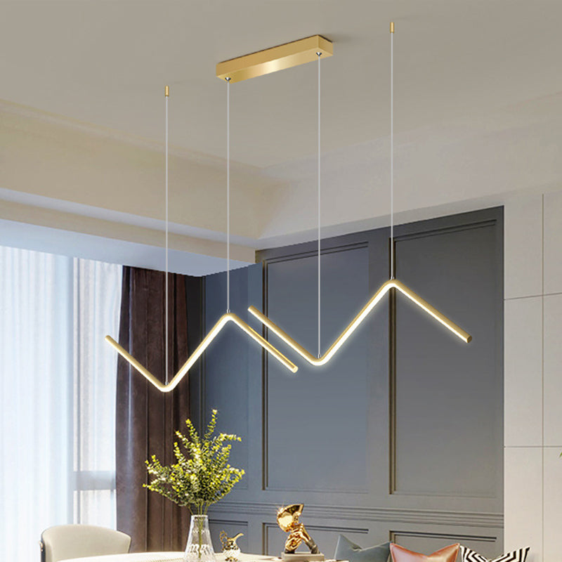 Taavita - Pendant Light Minimalism Aluminum Dining Room LED - Ceiling Light in Black/Gold