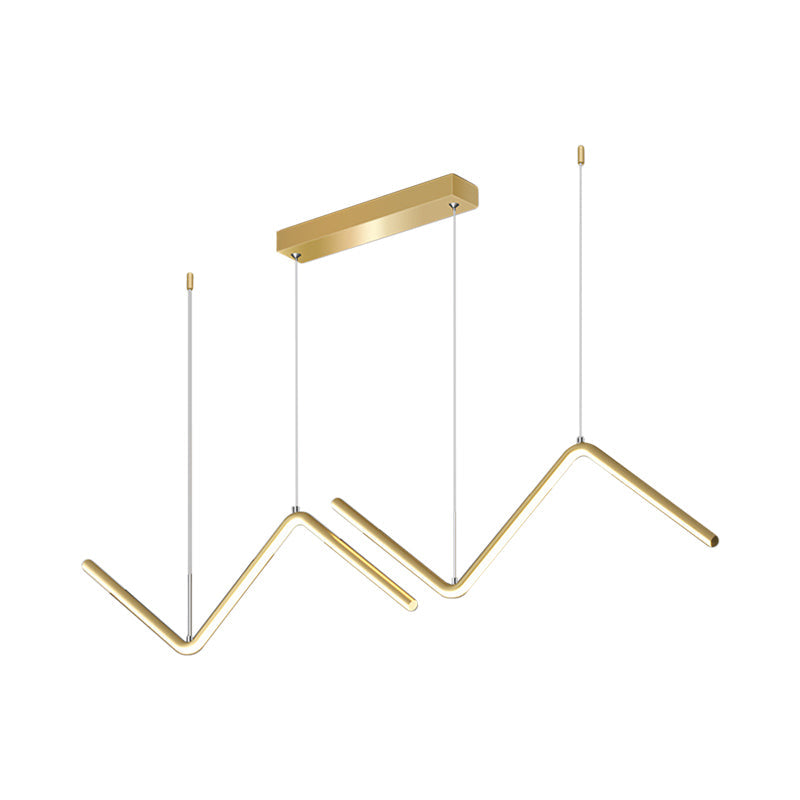 Taavita - Pendant Light Minimalism Aluminum Dining Room LED - Ceiling Light in Black/Gold