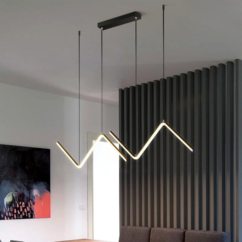 Taavita - Pendant Light Minimalism Aluminum Dining Room LED - Ceiling Light in Black/Gold