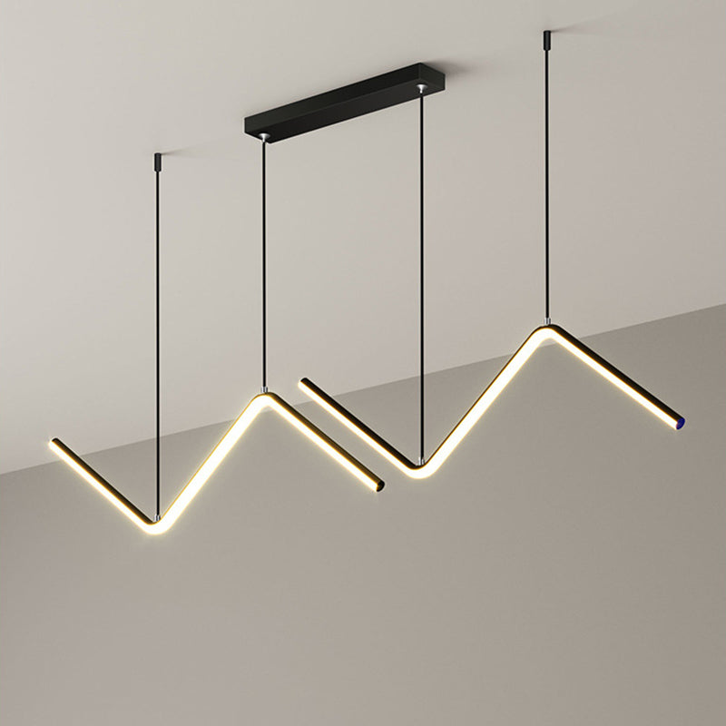 Taavita - Pendant Light Minimalism Aluminum Dining Room LED - Ceiling Light in Black/Gold