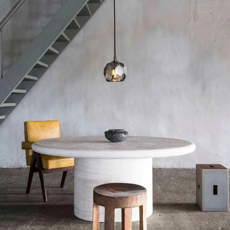 Liora — Handcrafted Crystal and Brass Pendant Light with Adjustable Design