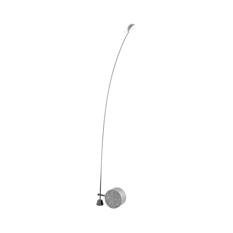 Linear/Capsule/Arch Floor Light Designer Metal Single-Bulb Living Room Standing Lamp in Black Clearhalo 'Floor Lamps' 'Lamps' Lighting' 1983668