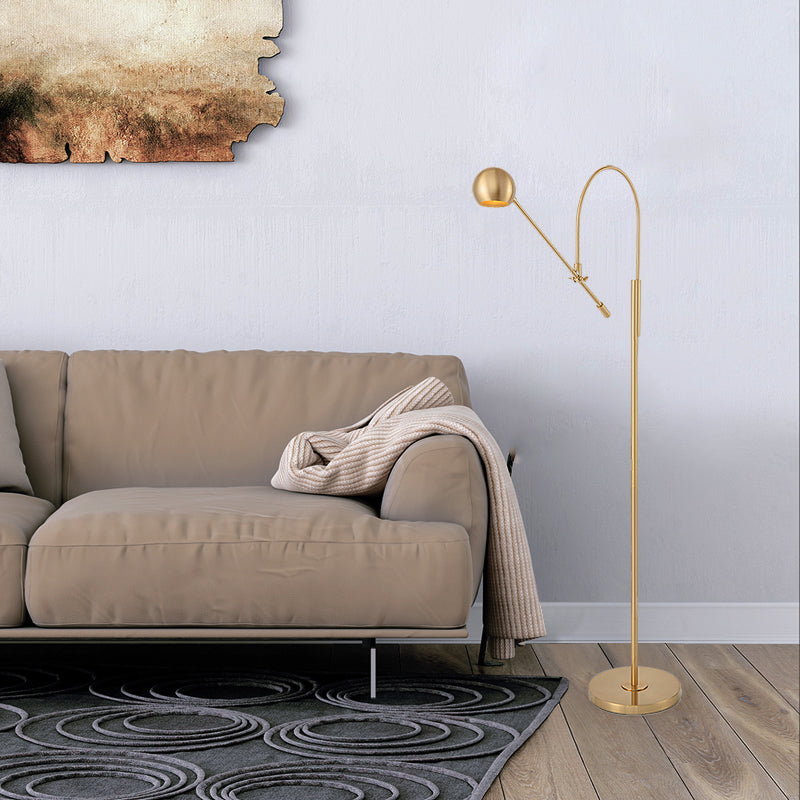 Taavita Linear/ Capsule/ Arch Floor Lamp Designer Metal One Bulb Living Room Lamp in Black, Modern Style, 60-83 Inches Height, E26/E27 Bulb Base