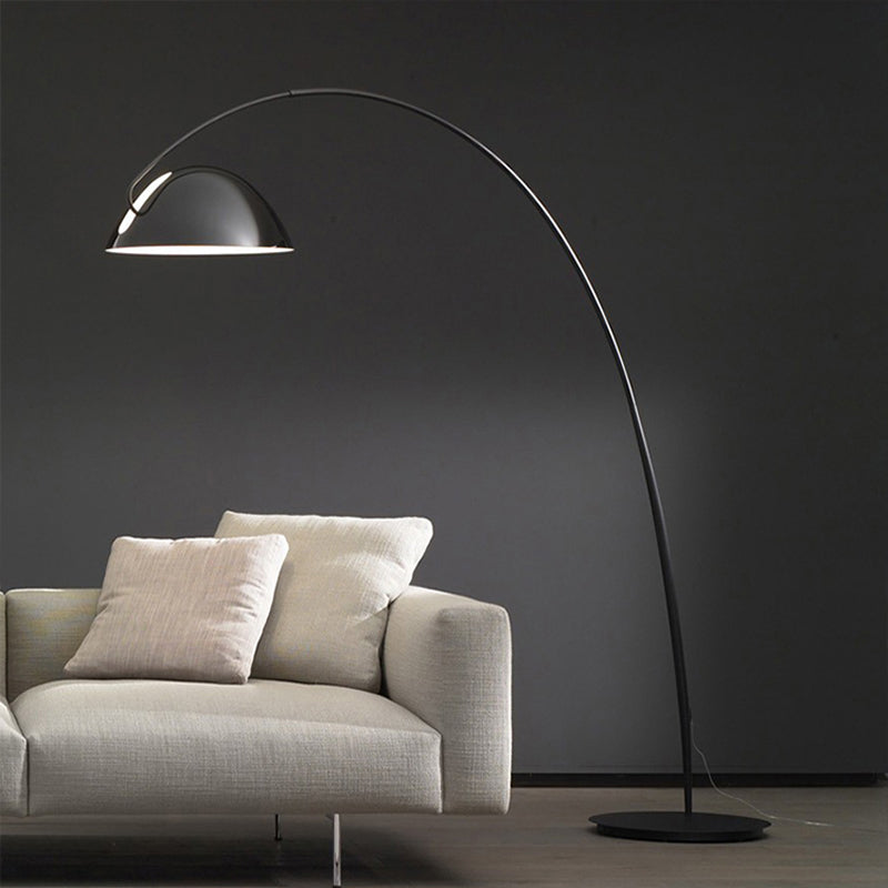 Taavita Linear/ Capsule/ Arch Floor Lamp Designer Metal One Bulb Living Room Lamp in Black, Modern Style, 60-83 Inches Height, E26/E27 Bulb Base