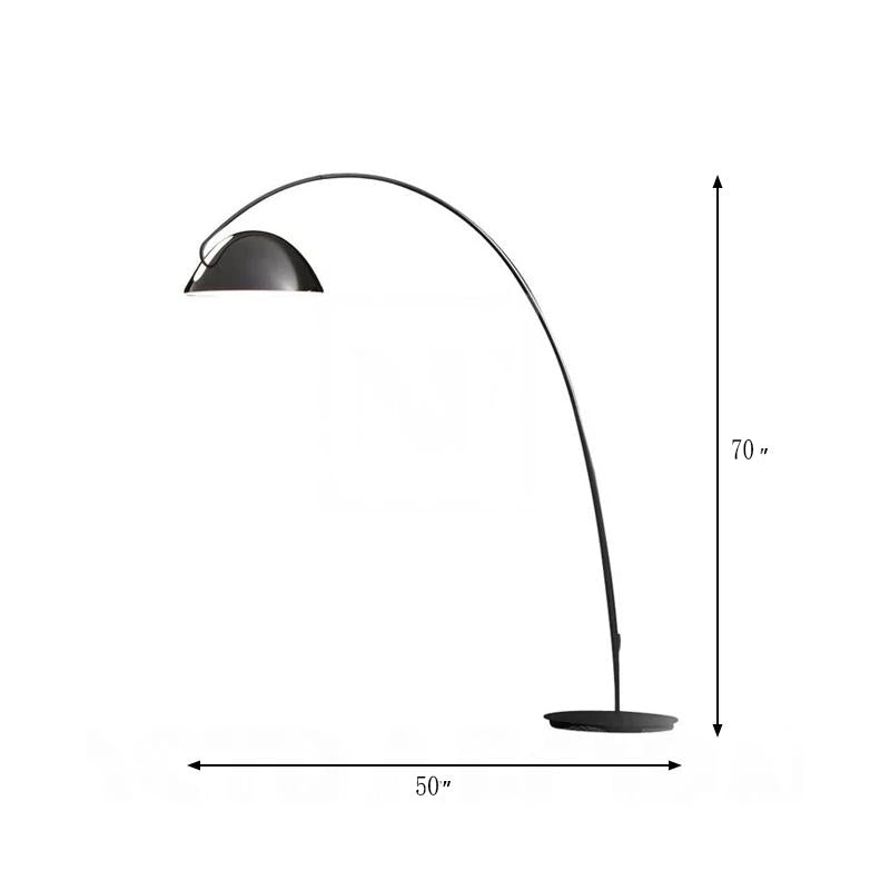 Taavita Linear/ Capsule/ Arch Floor Lamp Designer Metal One Bulb Living Room Lamp in Black, Modern Style, 60-83 Inches Height, E26/E27 Bulb Base