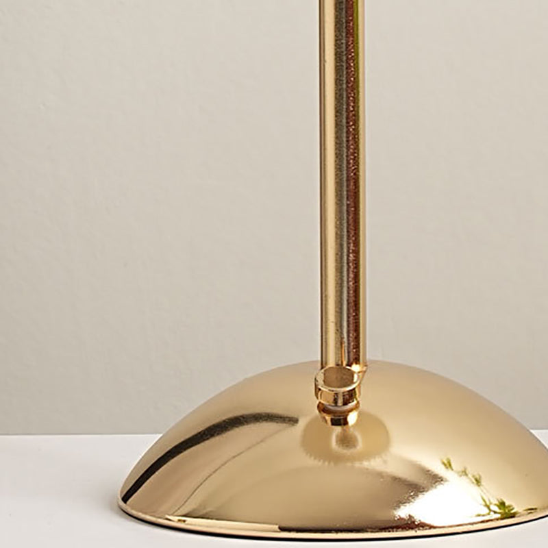 Contemporary Scandinavian Rechargeable Conical Pleated LED Table Lamp made of Iron Fabric for Nightstand