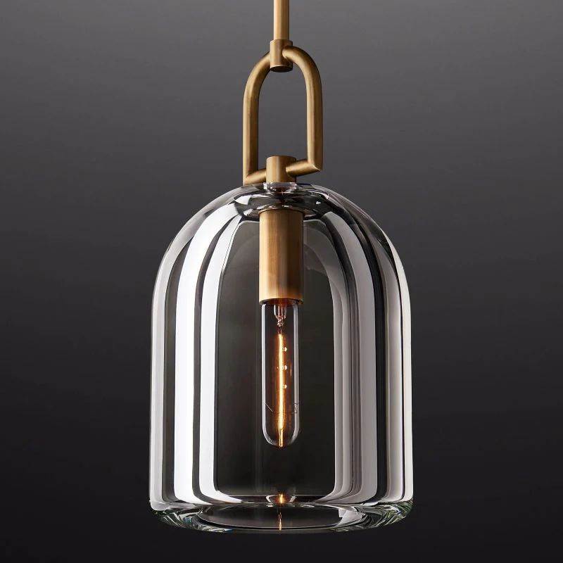 Liora — Crystal Pendant Light with Hand-Polished K9 Glass Shade