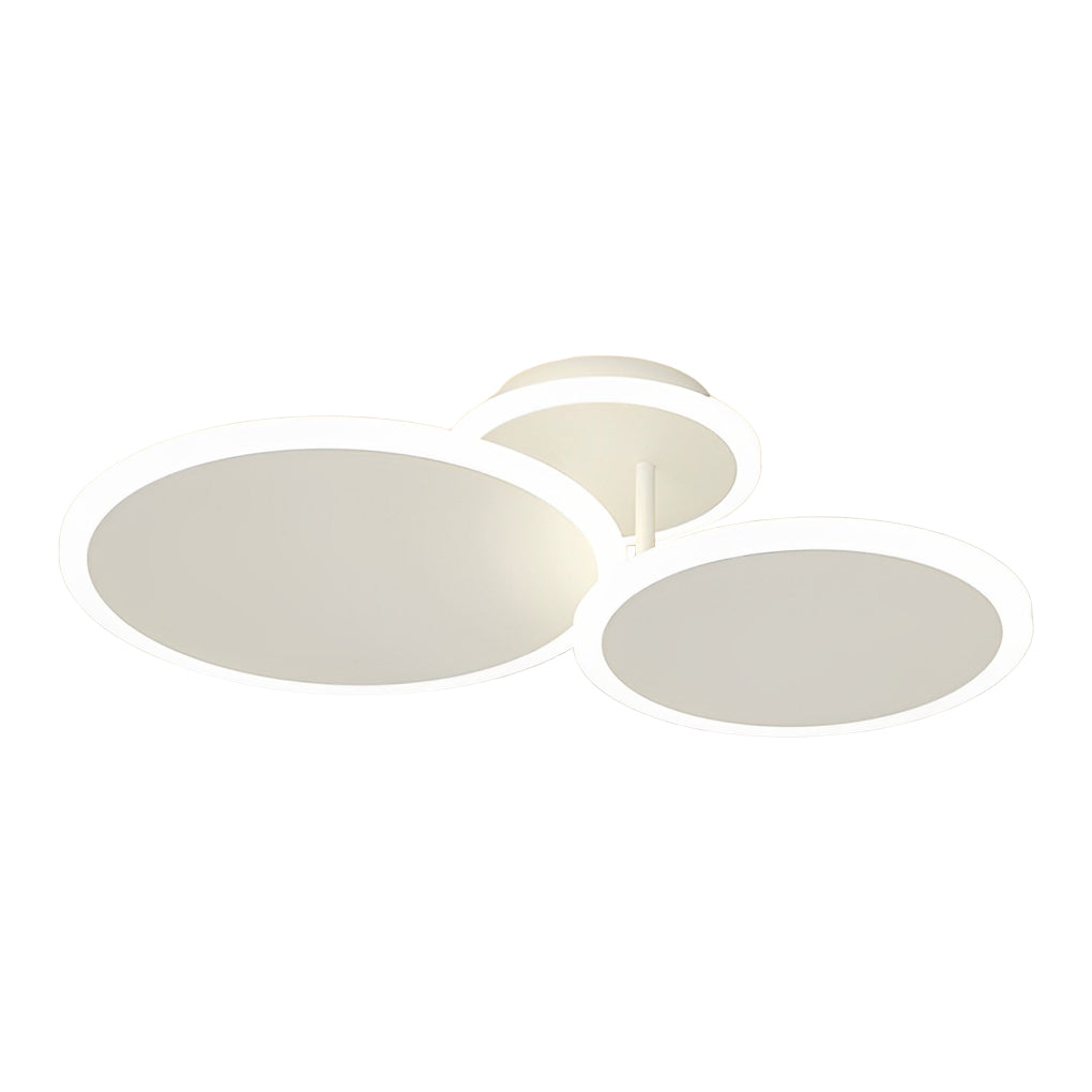2/3/6 Round Three Step Dimming LED Matte White Nordic Ceiling Light Fixture