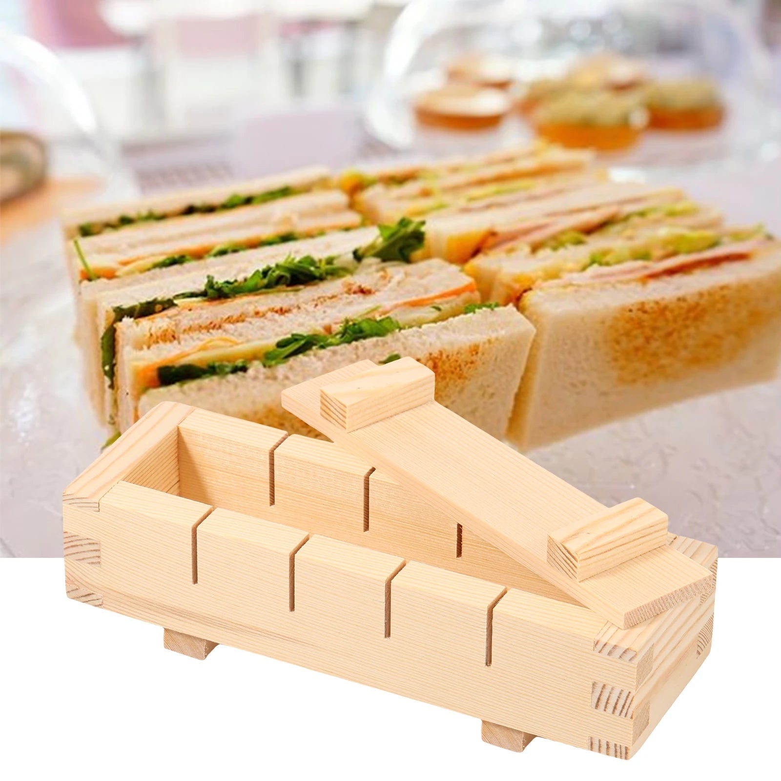 Wooden Sushi Mold Press for Handmade Sushi Preparation