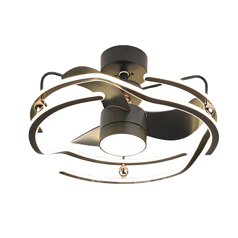 23.6’’ Low Profile Ceiling Fan with Remote and Dimmable Light