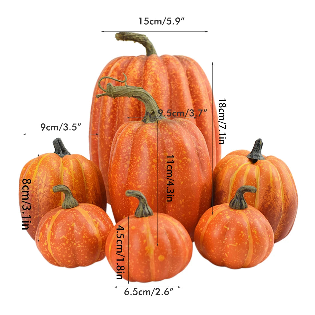 Authentic-Looking Artificial Pumpkins for Halloween Decoration