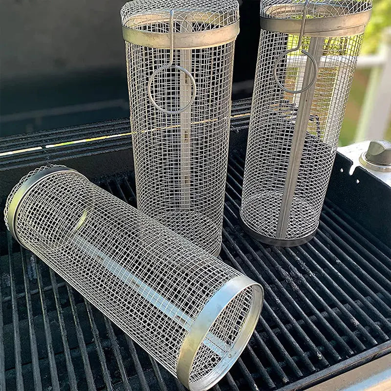 Grill Basket Made of Stainless Steel – Uniform Cooking, Simple Cleanup