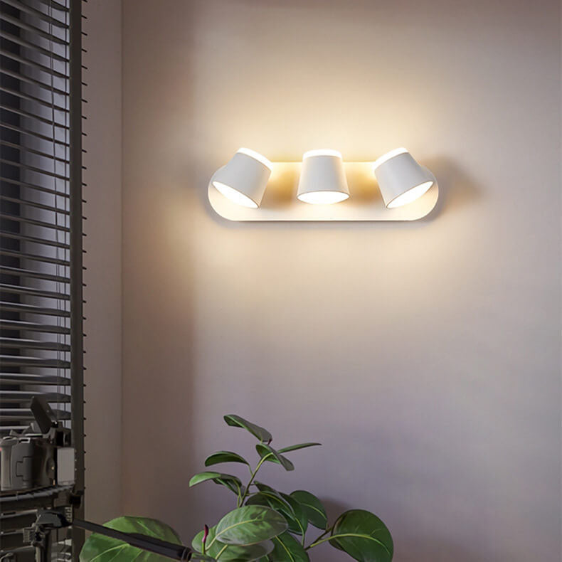 Versatile LED Wall Light with Adjustable Shade and Three Flame Settings