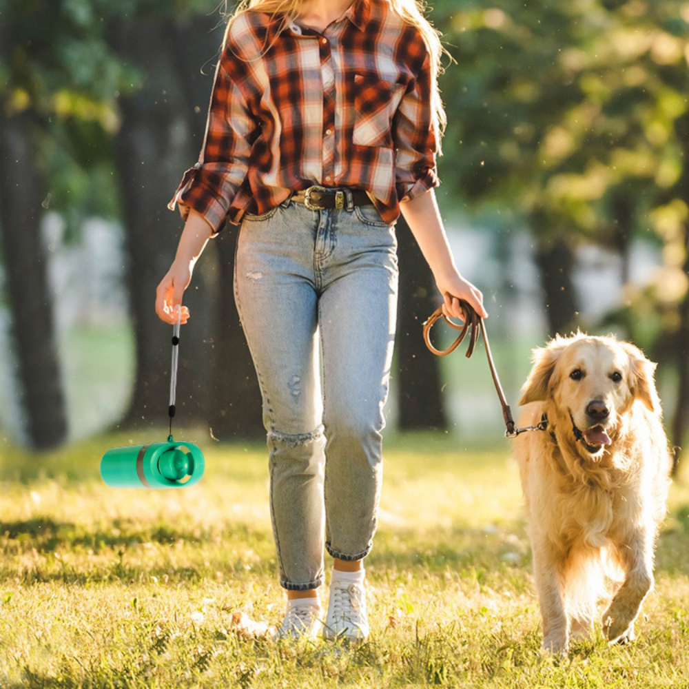 Pet Waste Removal Claw Tool with Waste Bag Holder