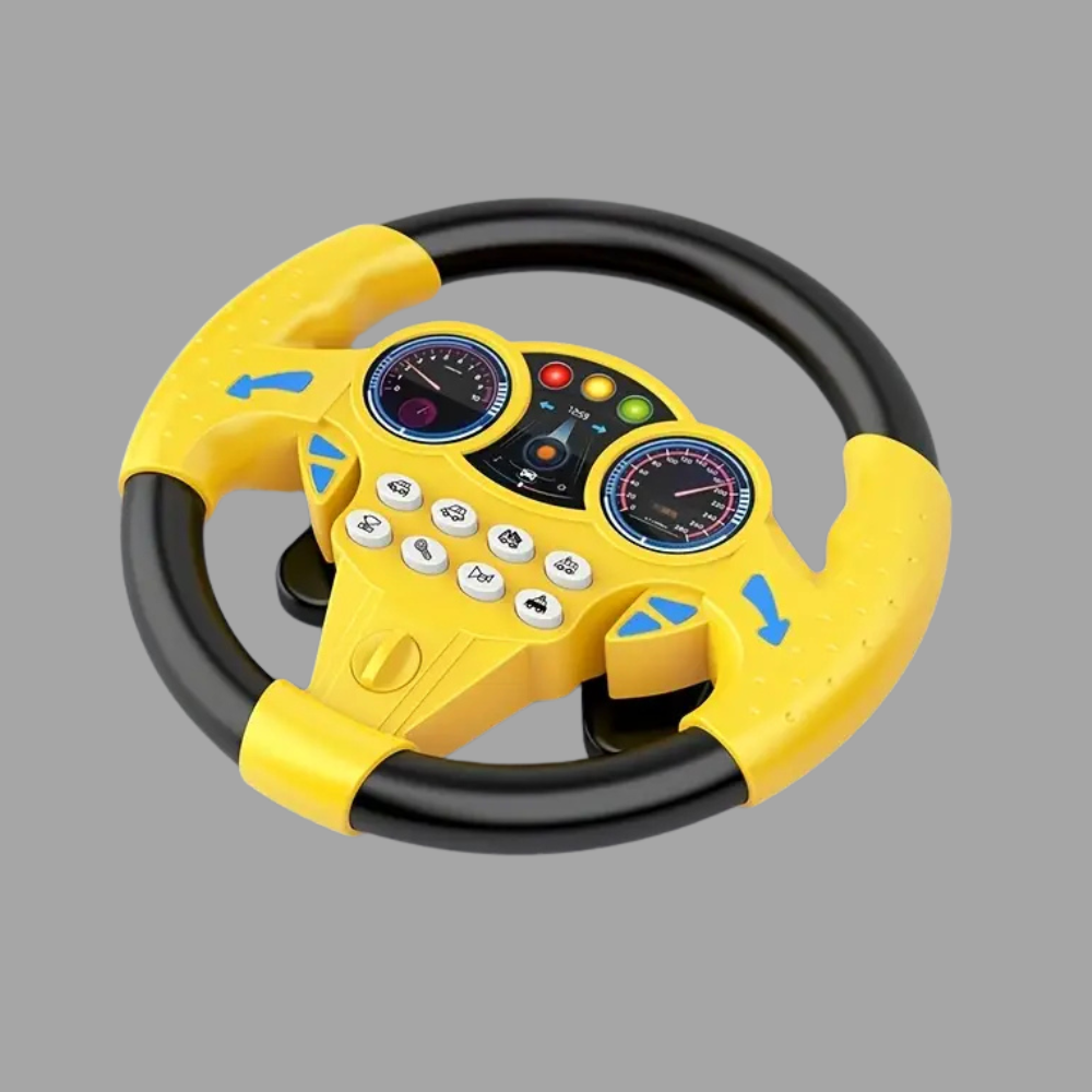 Child's Electric Steering Wheel with Suction Cup Attachment