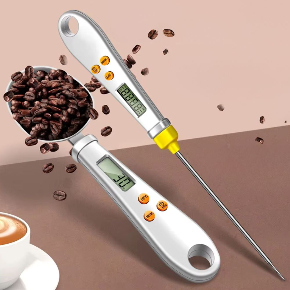 Digital Mini Scale and Thermometer Combo for Food – 2-in-1
