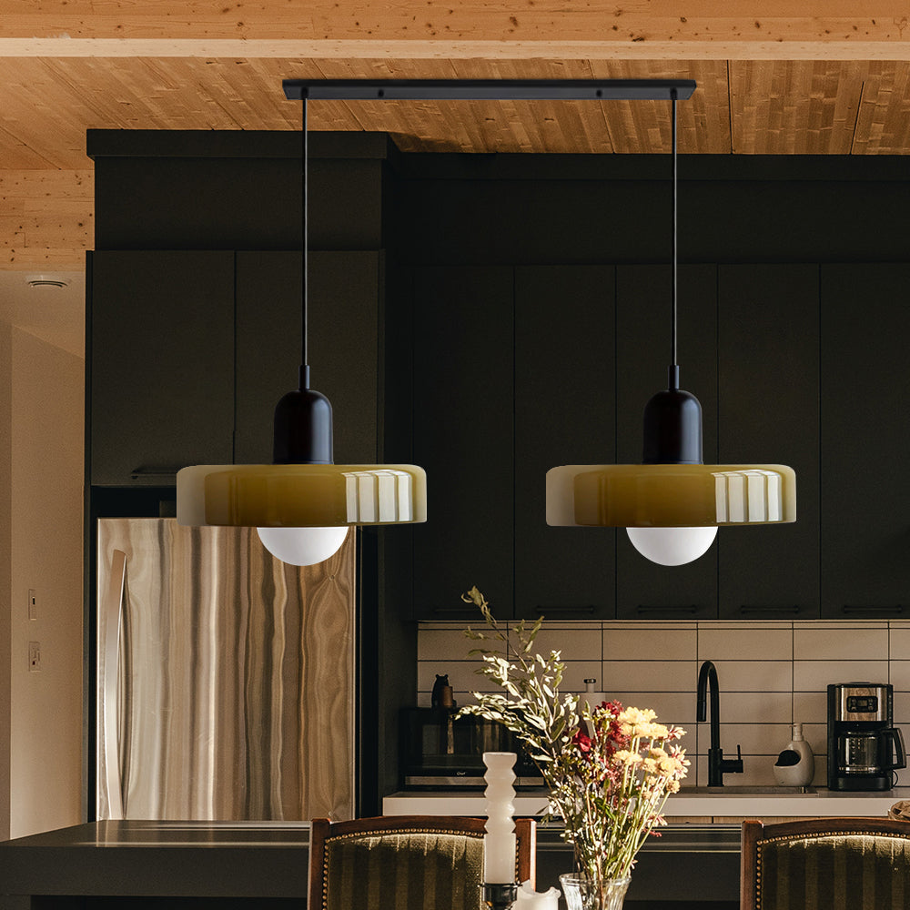 2 Heads Taavita Modern Glass Pendant Light - Elegant and Versatile Design