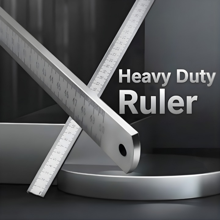 Durable Steel Measuring Ruler – Laser-Engraved Precision Scale